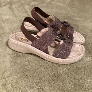 EUC Vintage Earth Spirit Maple Leather Sandals Size 9M